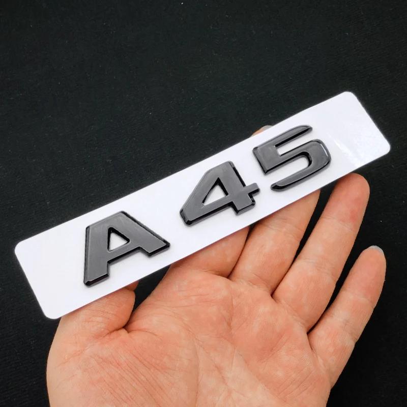 3D ABS Glossy Black A35 A45 C63 A180 S Logo Letters Badge Car Sticker Trunk Emblem For Mercedes Benz AMG W205 W177 W176 C205 AV1