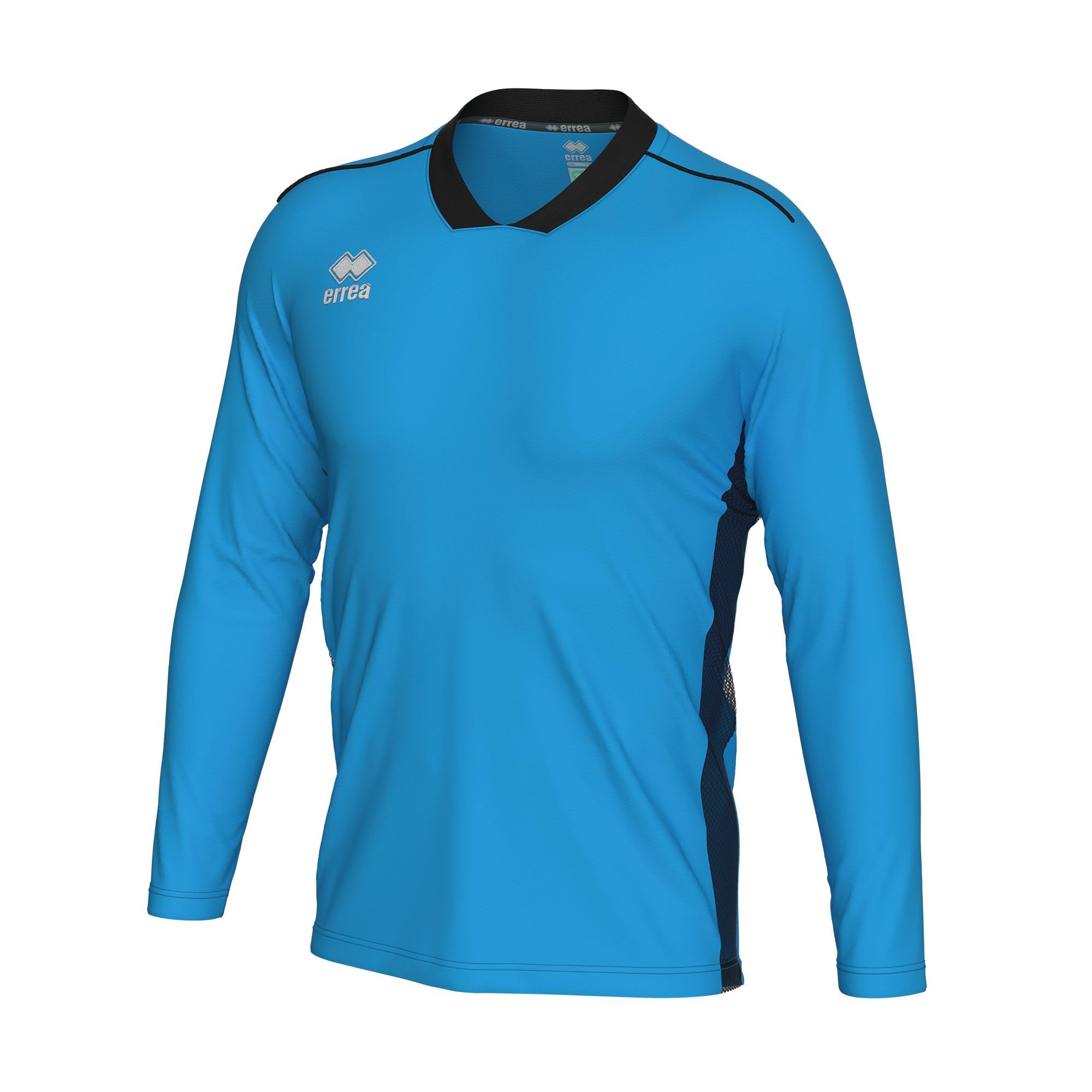 Elea Soccer Goalkeeper Shirt, JERZY, Cyan Blue/Black