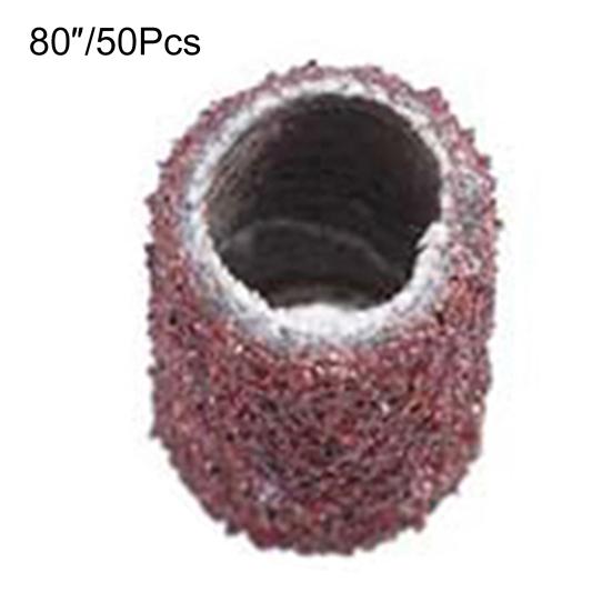 50 Pcs Sanding Wheel Nail Band Grinding DIY Art Pedicure Sander Sandingsleeve