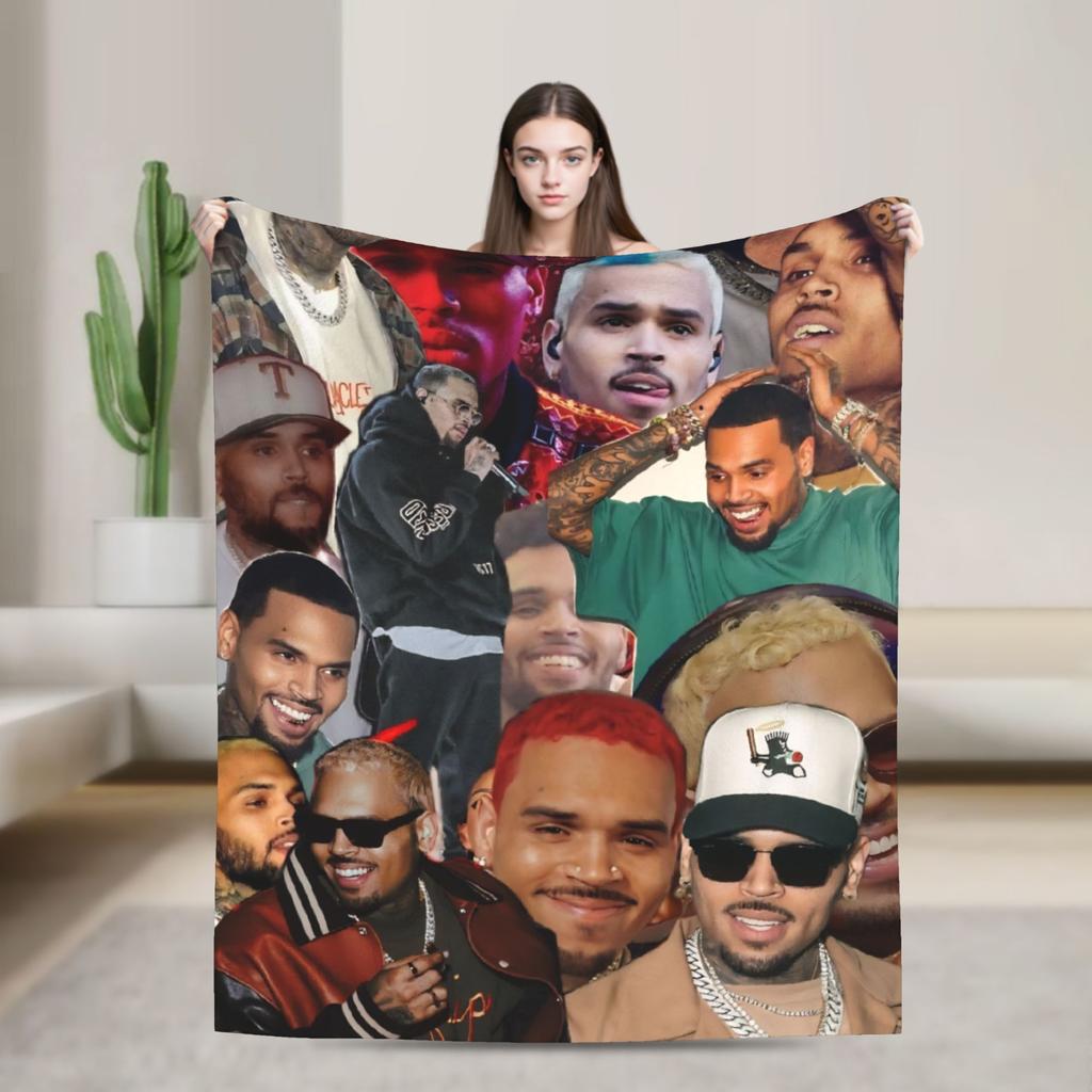 Chris Brown Breezy Bowl XX Tour Blankets Quality Soft  Bedding Throws Winter Picnic Home Decor Comfortable Bedspread