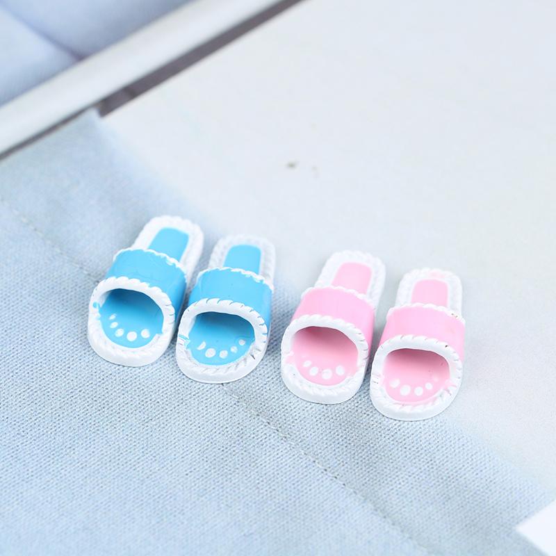 1/12 Scale Dollhouse Miniature Mini Slipper For Doll Shoes Accessories