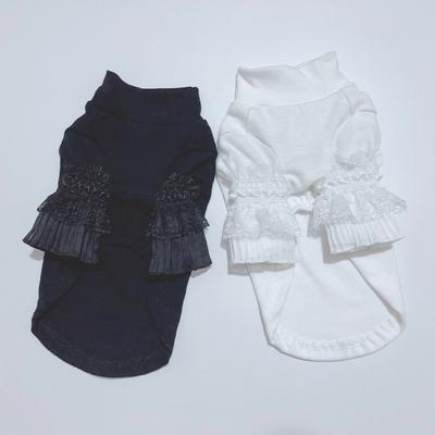 Pet Clothes Exquisite Lace Long Sleeve Dog Shirt Two-foot Design Comfortable Pet Pullover Pet Supplies