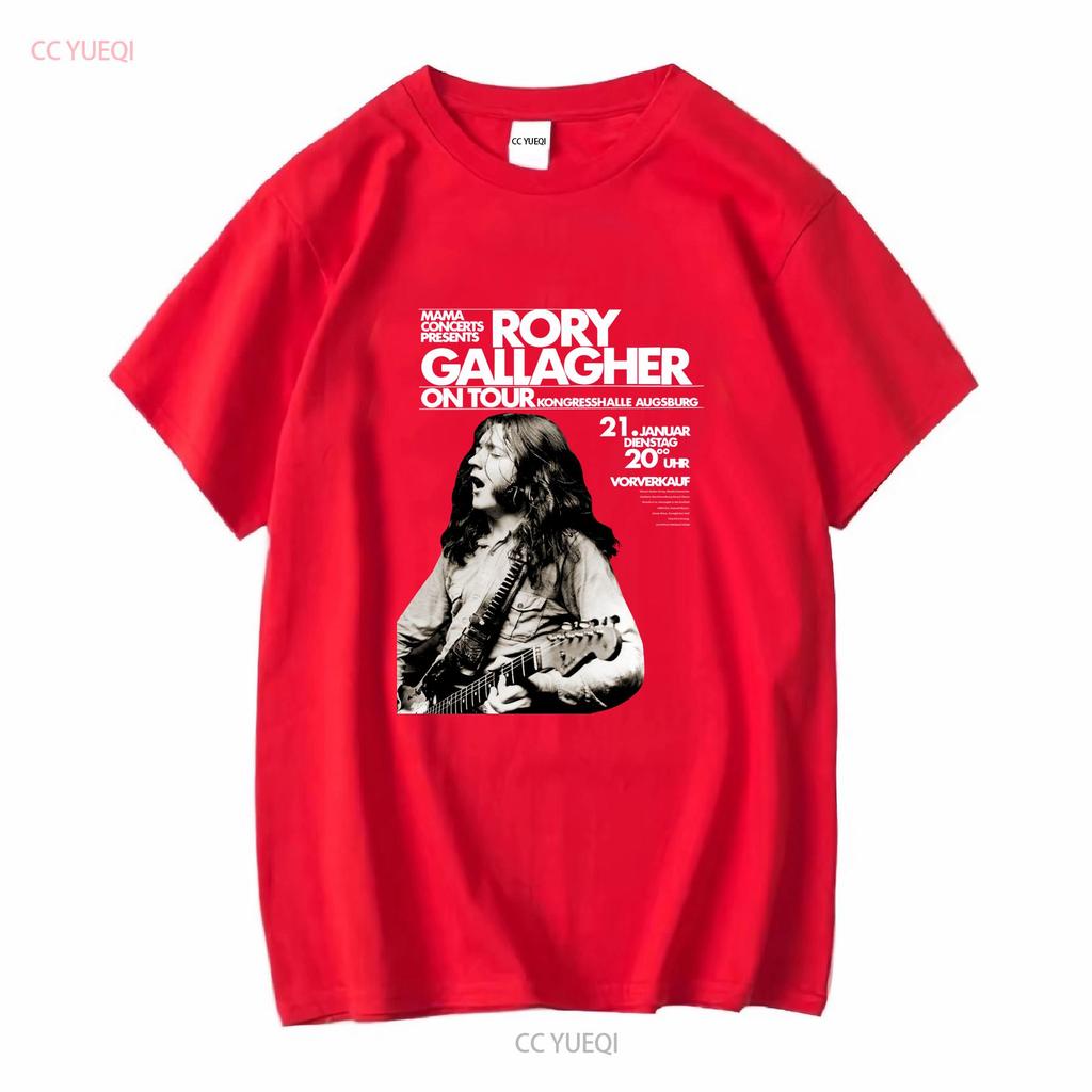 Rory Gallagher In Tour Concerto Rara Nera Taglia Piena Maglietta vintage Lavata Elastica streetwear grafica Versatile Unisex