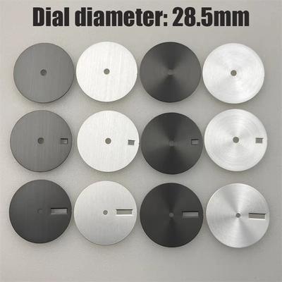 Round Sand Texture 28.5mm Watch Dial Blank Watch Faces for NH35/ NH36/ NH34 Movement DIY Accessories None/single/double Calendar