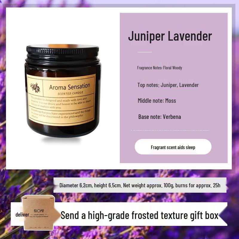 Handmade Soy Wax Aroma Candle in Small Brown Bottle - Smokeless, Travel-Friendly for Bedroom or Emergency Lighting