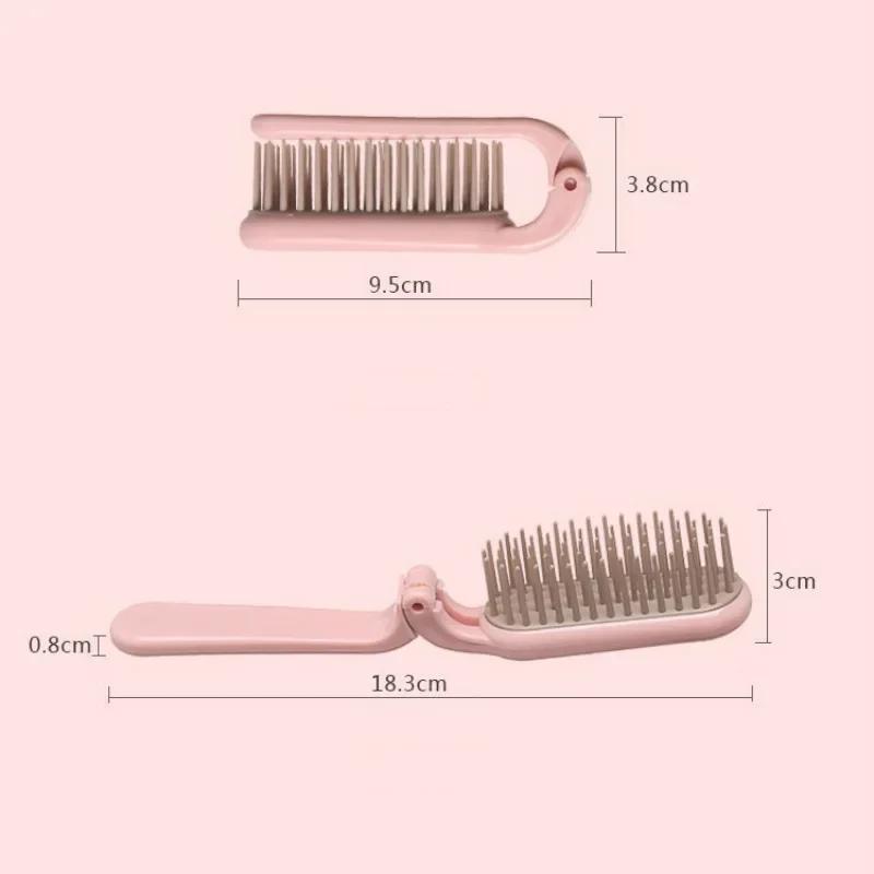 Air Cushion Hair Styling Comb Mini Folding Comb Women Portable Compact Comb Ins Cute Students Anti-static Massage Hair Brush