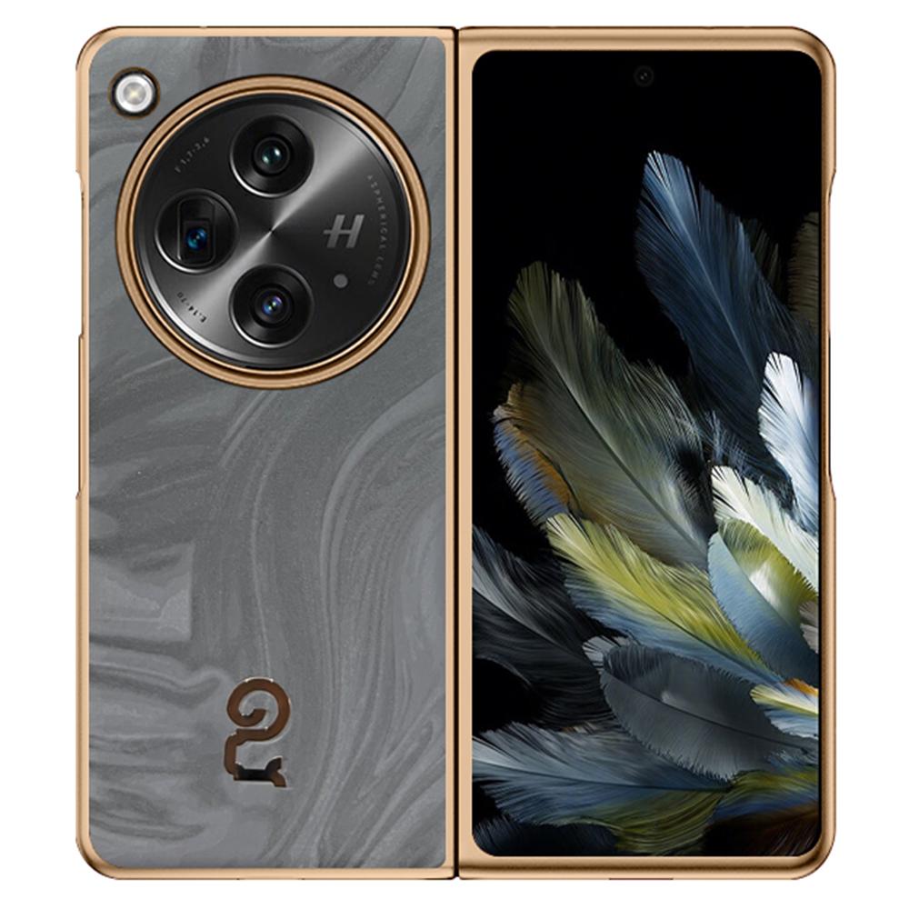 For Oppo Find N3 5G Case PU Leather Hard PC Folding Phone Cover