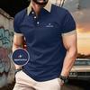 Minimalist Two-tone Cuff Men’s Polo Shirt – Comfortable, Skin-friendly, Everyday, Commuting and Casual Short-sleeved T-shirt