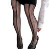 Jacquard Vertical Twist Fishnet Socks Mesh Sexy Retro Beautiful Legs Vertical Stripe Mesh Brown Pantyhose