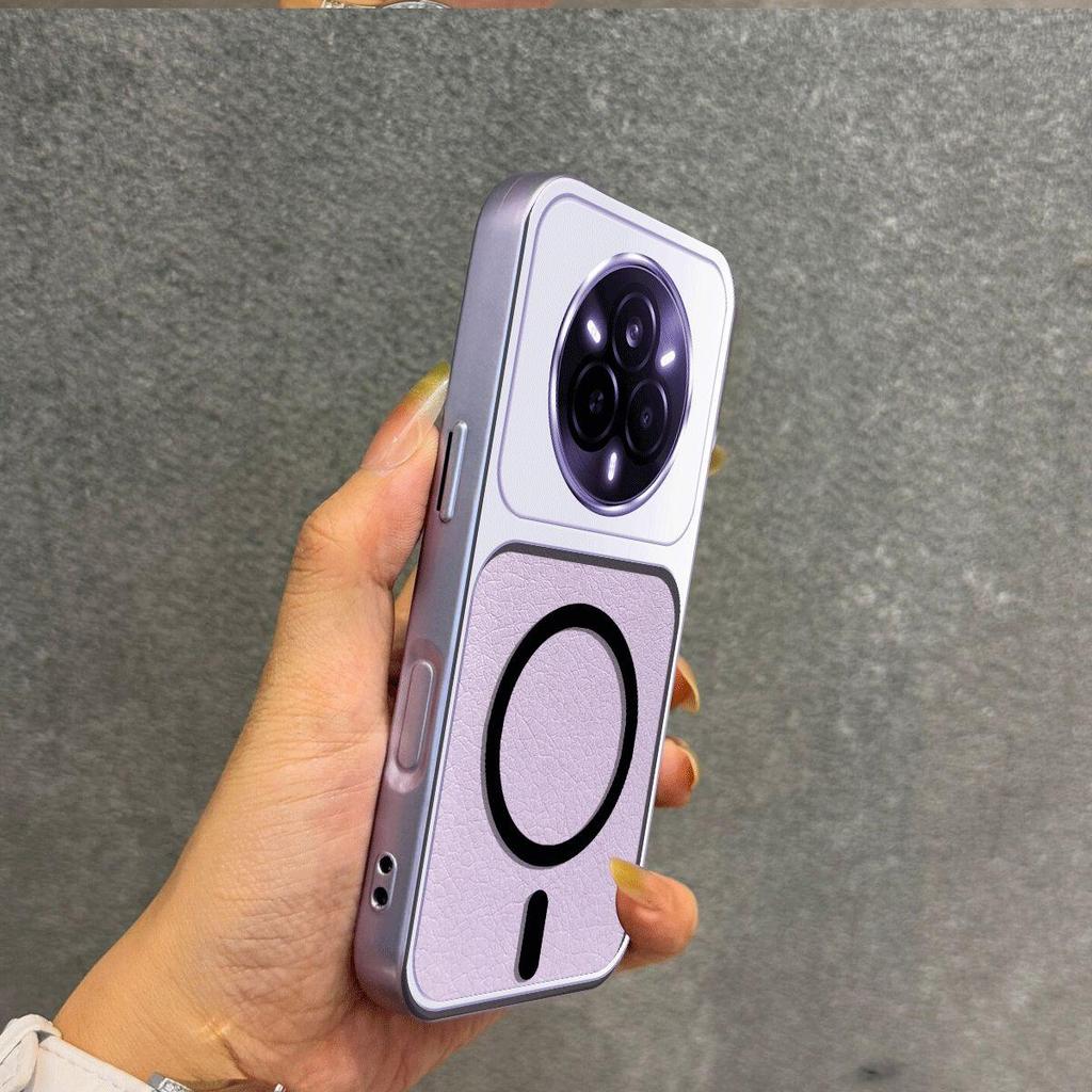 Metallic Finish Magnetic TPU Phone Case for realme 14 Pro 5G,14 Pro+ 5G Shockproof Matte Soft Cover