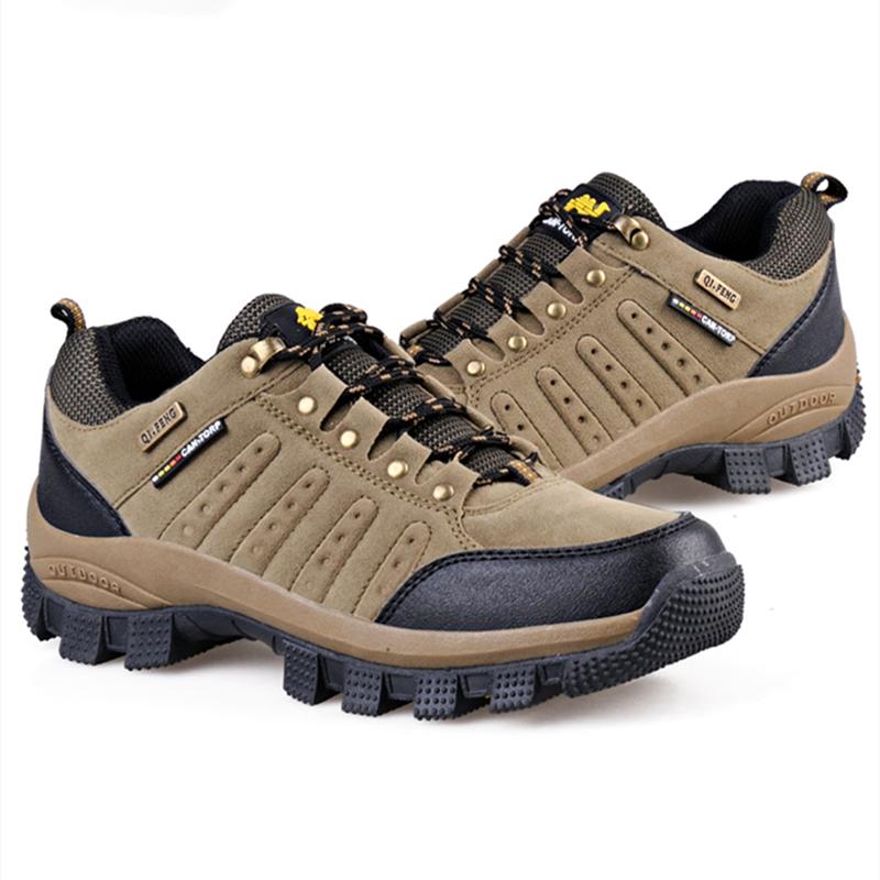 Hiking Shoes N Slip Mountain Sneakers Winter Lace Up Retro Leather Shoe Sport Outdoor Trail Off-Road Trek Men Women Footwear