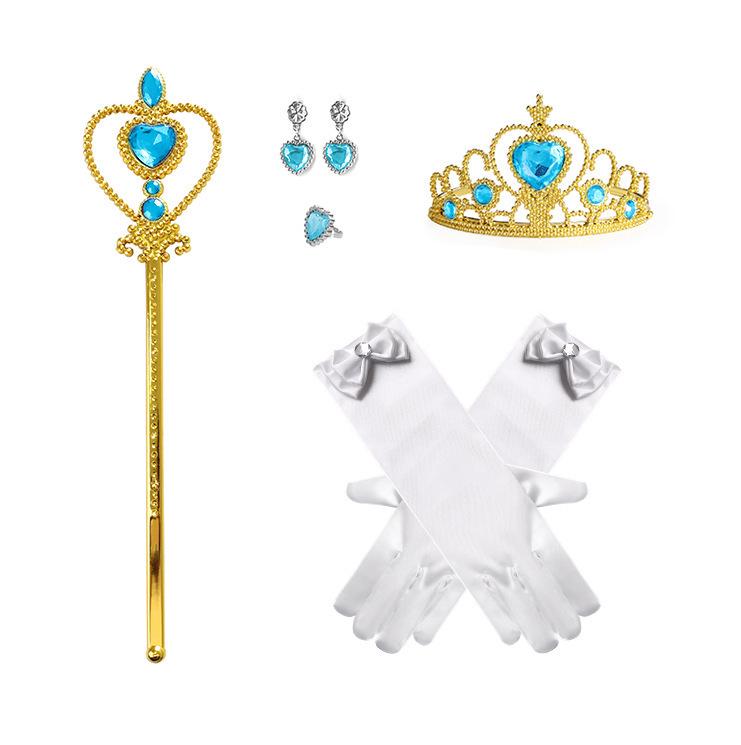 Elsa Princess Snowflake Crown & Wand Set for Kids - Christmas Magic Cosplay