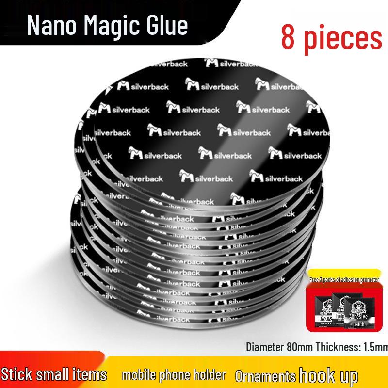 High-Viscosity Nano Double-Sided Traceless Adhesive Tape - Transparent, No-Trace, Ideal for Car, Glass, and Wall Applications
