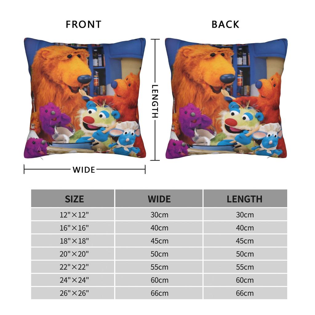 Tutter- B-Bear In The Big Blue House Pillow Case Soft Pillow Cover Novelty Pillowcases For Sofa Bedroom Home Decor