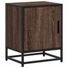 VidaXL Bedside Table Brown Oak 40x31x50cm Engineered Wood Metal, Bedside Furniture, Side Table, Bed Cabinet, 848717