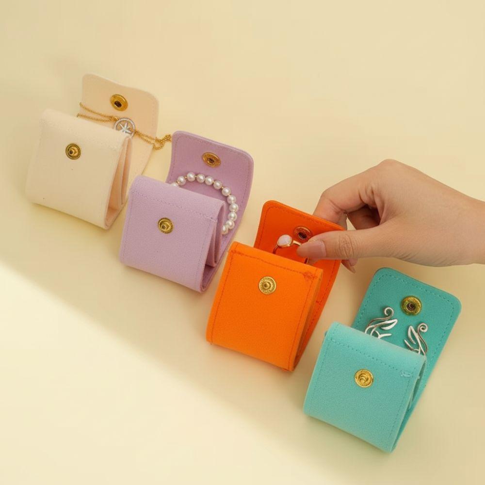 Mini Jewelry Storage Bag Simple Foldable Necklace Ring Packing Bag  Ring Storage Box