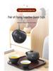 Portable Ceramic Travel Tea Set: One Pot, Two Cups – Quick Brew & Customizable Gift