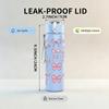 1PC Pink Bow Knot Stacked Decor Pattern Print 750ml Color Plastic Sports Water Bottle Leakproof Flip Straw Lid Suitable for Sports Office Home Use