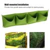 4 Pockets Non-Woven Fabric Plant Bag Durable Hanging Vertical Wall Planter Balcony Greening