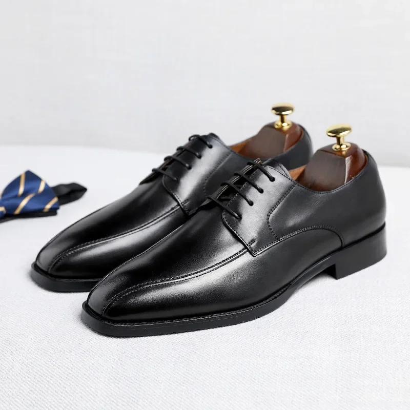 Men Shoe Autumn Polishing Elegant Social Shoes Men Business Dress Shoe Casual Flat Men Party Wedding Zapatos2024