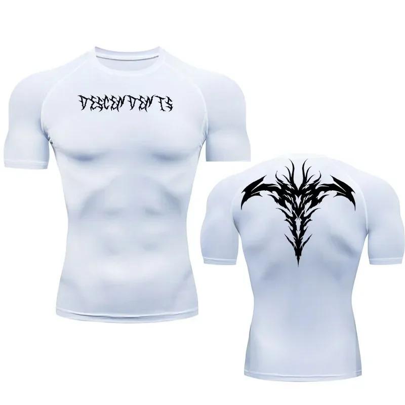 Quick-drying Training Fashion Bodybuilding Summer Comfortable Sports Top Running Sweat Absorbent T-shirt Men's Compression Short-sleeved