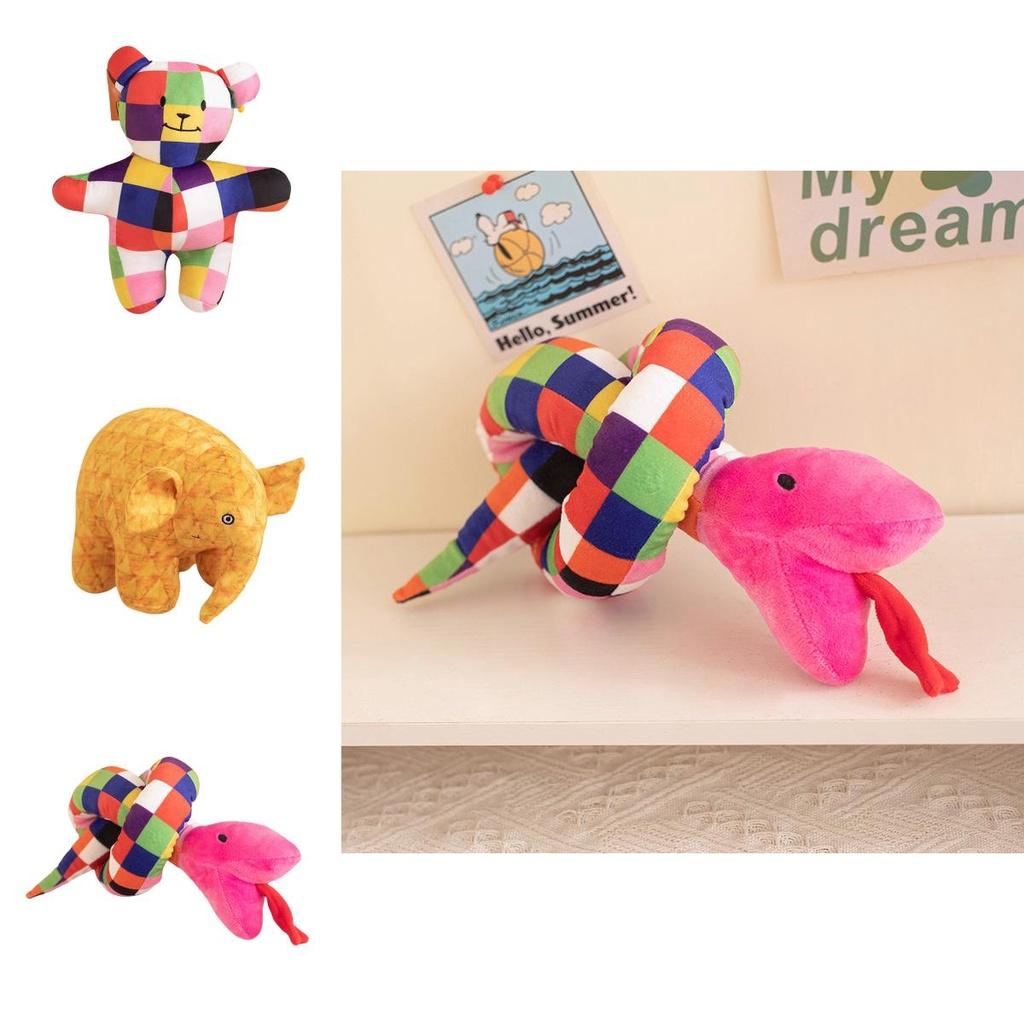 Elmer's Colors Stuffed Animal Cute And Cuddly Elephant Plushie For Kids