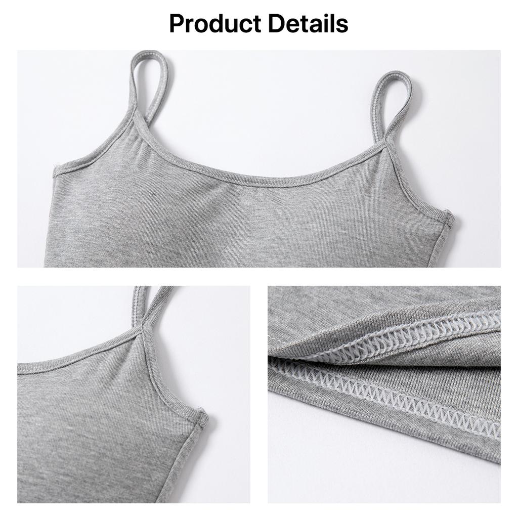 Women's Slim Fit Camisole Tank Top, Basic Sleeveless Cami, Casual Stretchy Vest for Daily Wear