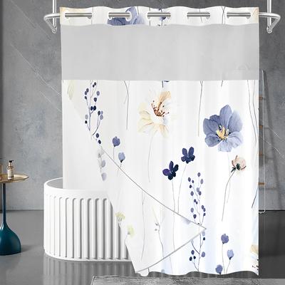 1/2Pieces Shower Curtain Watercolor Leaves Bathroom Decoration Shower Curtains Living Decorae 1.8*1.8M for Kitchen Room Home