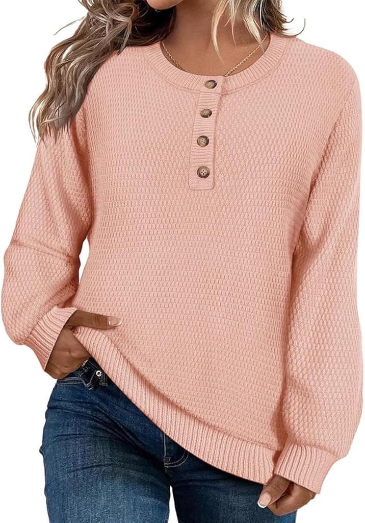 European Cross 2026 Autumn/Winter Solid Color Long Sleeve Round Neck Pullover Knit Sweater for Women