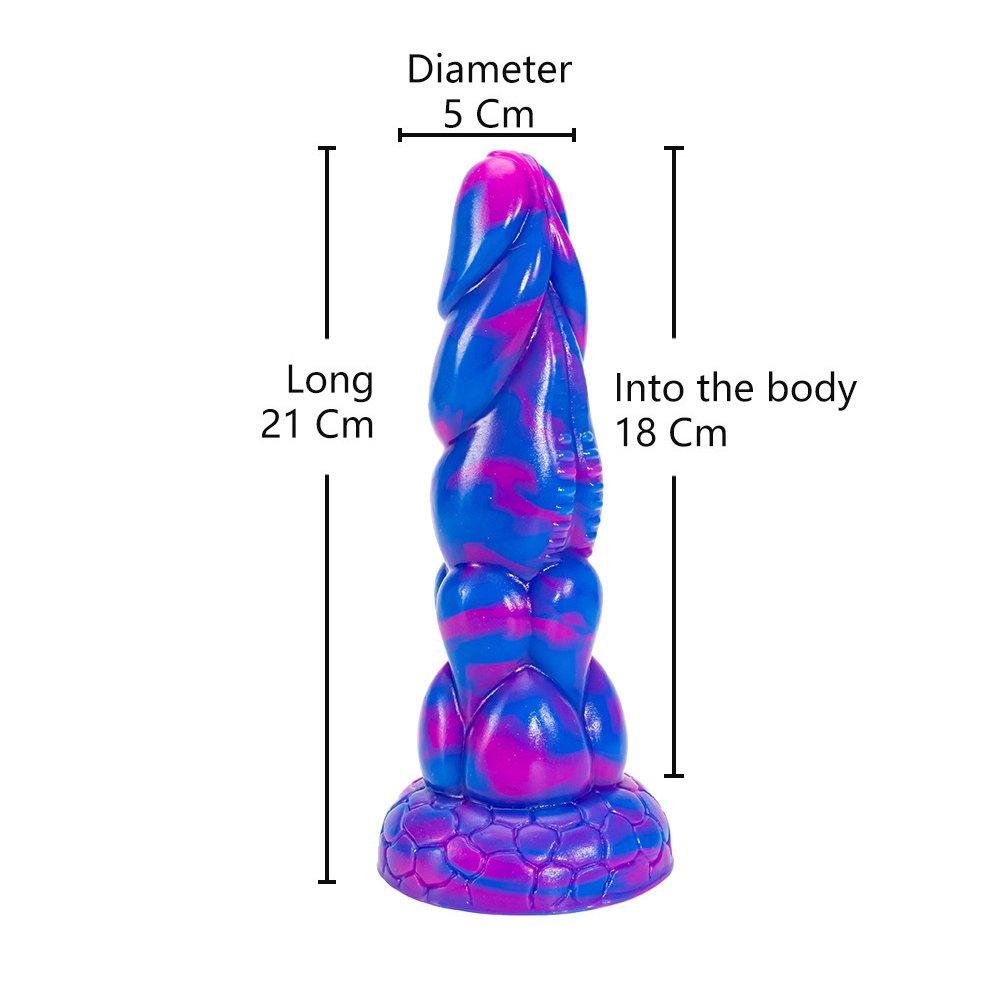 Alien Mixed Color Realistic Dildo Manual Fake Penis Liquid Silicone Adult Sex Toy Masturbator Soft Comfortable Design