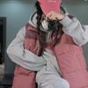 Down cotton vest women's autumn and winter new splicing couple cotton vest outer wear loose versatile vest jacket tide