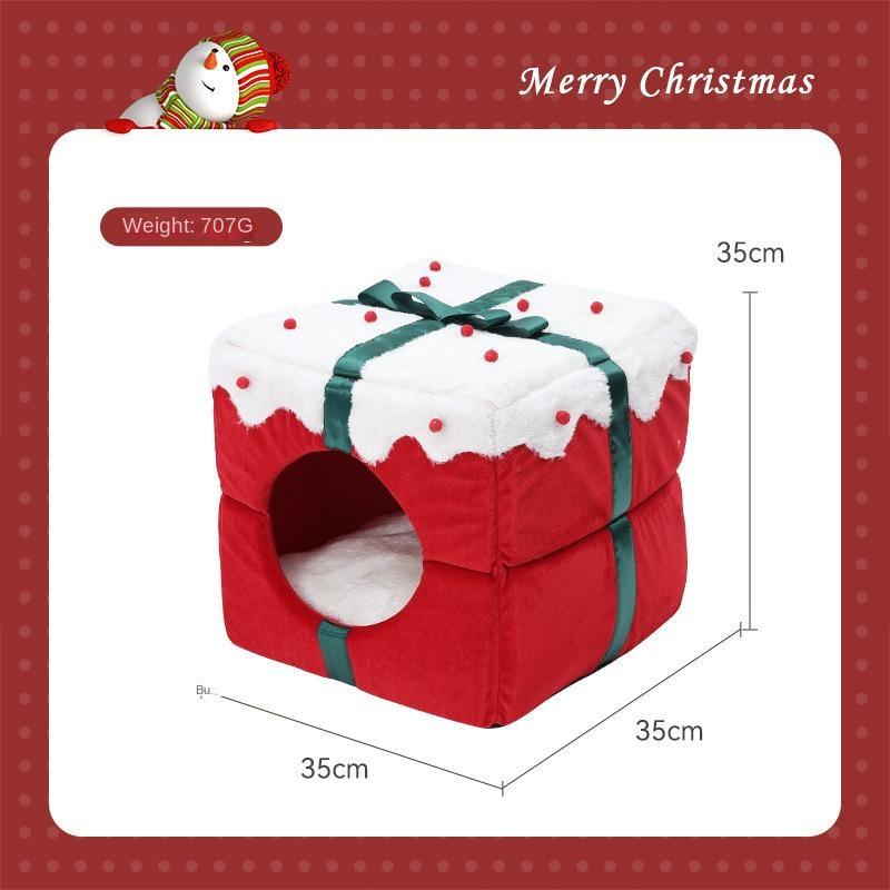 Arena para mascotas Halloween Diablillo Arena para gatos Gran espacio Completamente cerrado Otoño e invierno Calor Teddy Fadou Cachorro Perrera Casa para gatos