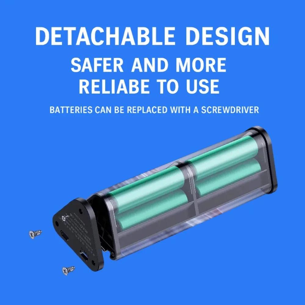 Transparent Shell 6*18650 Power Bank Case 22.5W Fast Charging LED Type C + Dual USB Port Battery Storage Box For iPhone Samsung