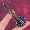 Sodalite pendant copper wire wrapped pendant natural gemstone pendant copper wire wrap antique jewelry handmade guitar pendant gifts for her