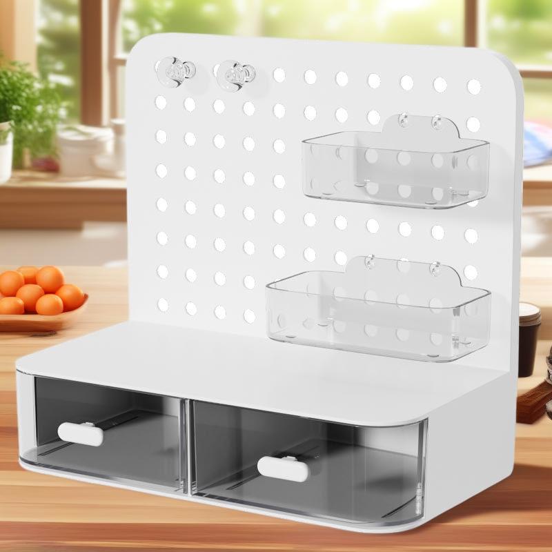 Storage Hole Board Table Layered Rack Student Large Capacity Stationery Storage Desktop Storage Hole Rack
