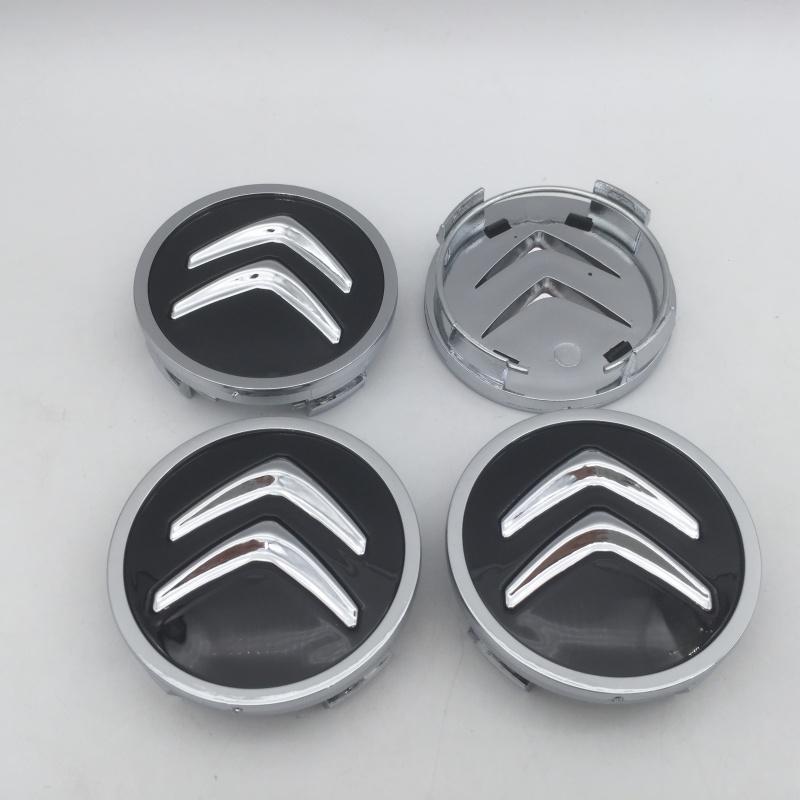 

4pcs 3D 60mm black/silver/grey For Citroen Car emblem Wheel hub Center Cap Badge covers sticker Decals Styling accessories