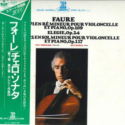 LP Schallplatte PAUL TORTELIER - Faure: Cellosonate Nr.. 1 und 2 REL3147 ERATO 1983 Japan Obi Klassisch Gebraucht