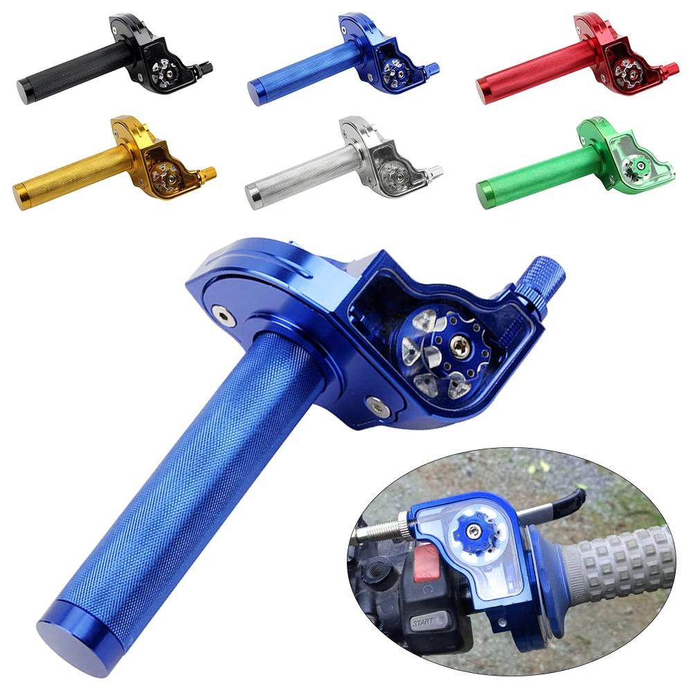 22mm Universal Motorcycle Adjustable Handlebars Moped Scooter Bike CNC Throttle Twist Grips For Moped Scooter Bike M10*1.5
