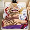 Flanelová deka s potiskem postaviček z One Piece, Vysoká kvalita, Pohodlná pro všechna roční období, Domácí dekorace, Teplo a pohodlí, Perfektní jako vánoční dárky