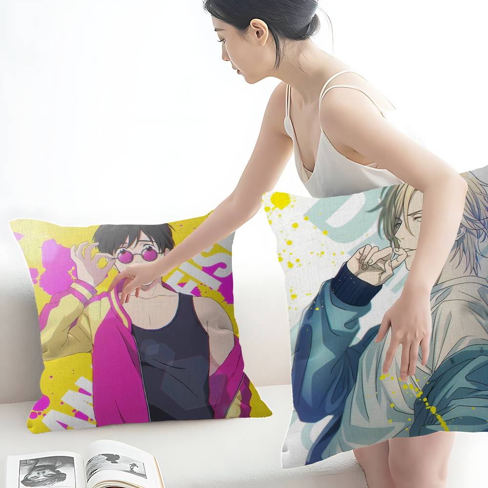 Cuscino BANANA FISH Anime Regali Arredamento Casa Ufficio Camera da Letto Divano Auto Copricuscino case 45x45cm