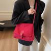 Winter retro niche design bag women's 2025 new fashion personalized commuter bag shoulder crossbody small square bag