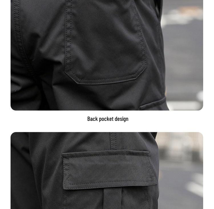 2025 Lässige Cross-Border Arbeitshose mit mehreren Taschen und Kordelzug