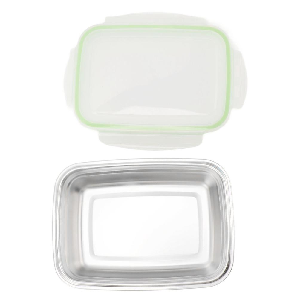 304 Stainless Steel Lunch Box Leakproof Food Storage Containers Square Bento Box 350ml