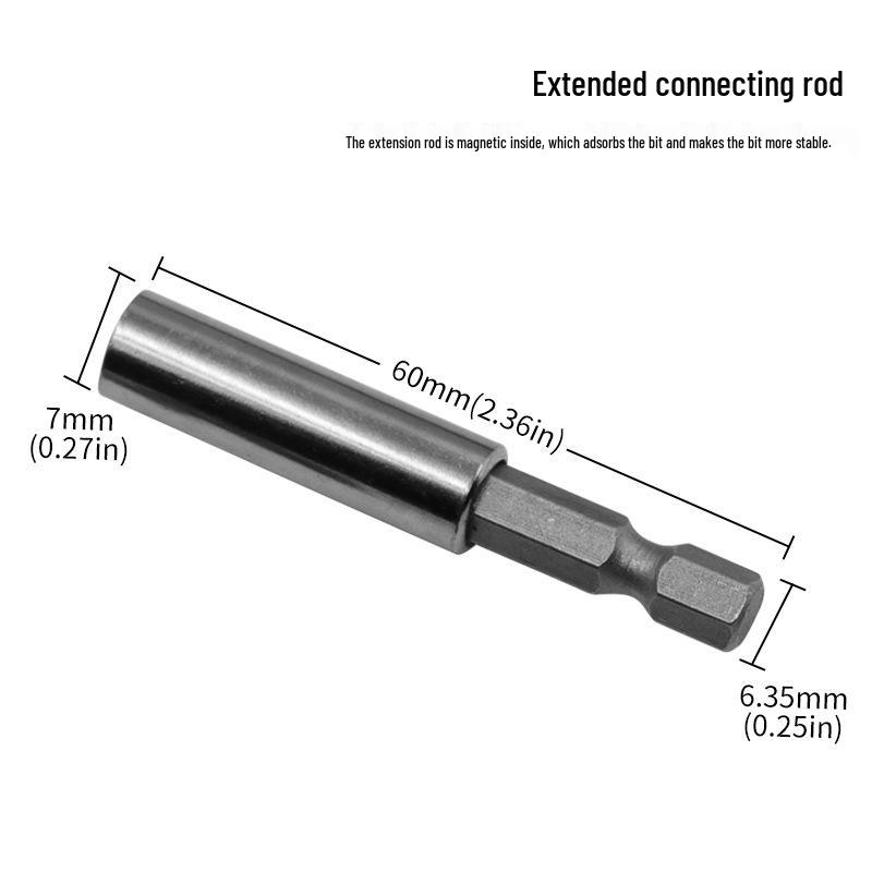 Set de 33 de piese de biți electrici pentru șurubelniță cu capete solide, goale și în forme speciale