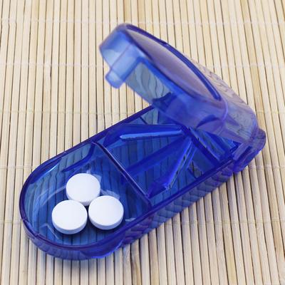 Pill Cutter Portable Food-grade Plastic Splitter Half Storage Box for Storag