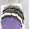 European & American Style High-Neck Slim-Fit Short-Sleeve Women's Crop Top
