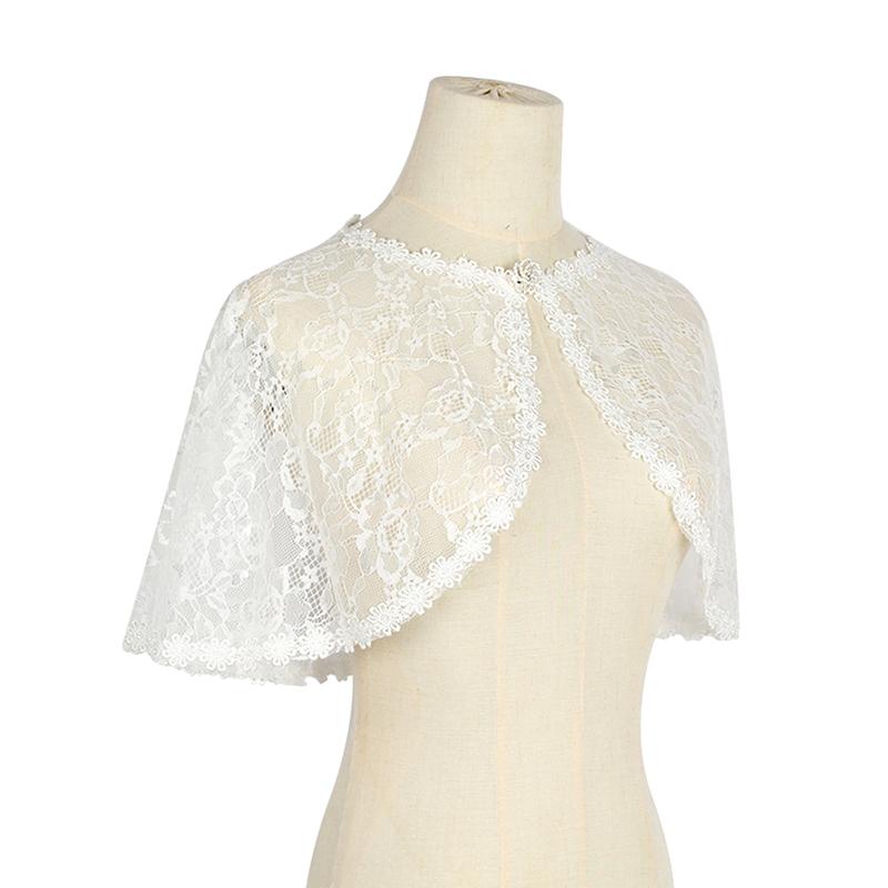 1Pc Diamant-Knopf Mode Mantel Moderne Spitze Schal Einfachheit Sonnenschutz Strickjacke Volltonfarbe Brautkleid