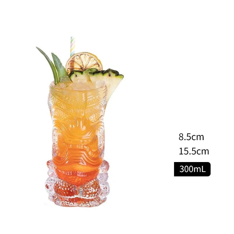 Lead-free Glass Cup Hawaii Tiki Mugs Creative Cocktail Glasses Beer Glass Martini Glasses Beverage Mugs Funny Cup Coffee Cup
