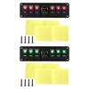 Multifunctional 6 Gang Rocker Switch Panel Waterproof Backlit Volt Meter Screws Easy Install for Rvs Trucks Boats Cars