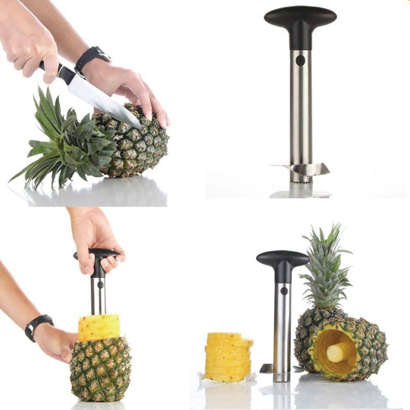 1Pc Stainless Steel Easy To Use Pineapple Peeler Accessories Pineapple Slicers Fruit Knife Cutter Corer Slicer Kitchen Tools RQX